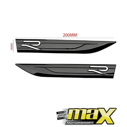 Golf 8 Style - R Logo Fender Badge (Chrome) maxmotorsports