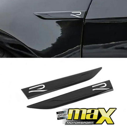 Golf 8 Style - R Logo Fender Badge (Chrome) maxmotorsports