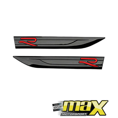 Golf 8 Style - R Logo Fender Badge (Red) maxmotorsports