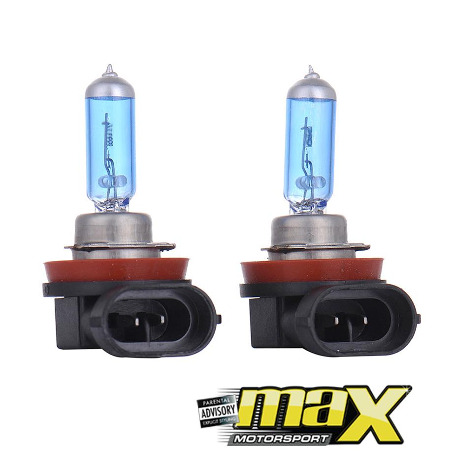 H8 Zone Twin Pack Super White Halogen Bulbs maxmotorsports