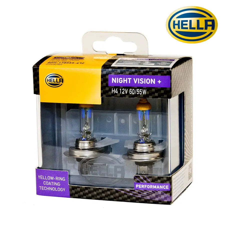Hella H4 Night Vision+ Bulbs Hella