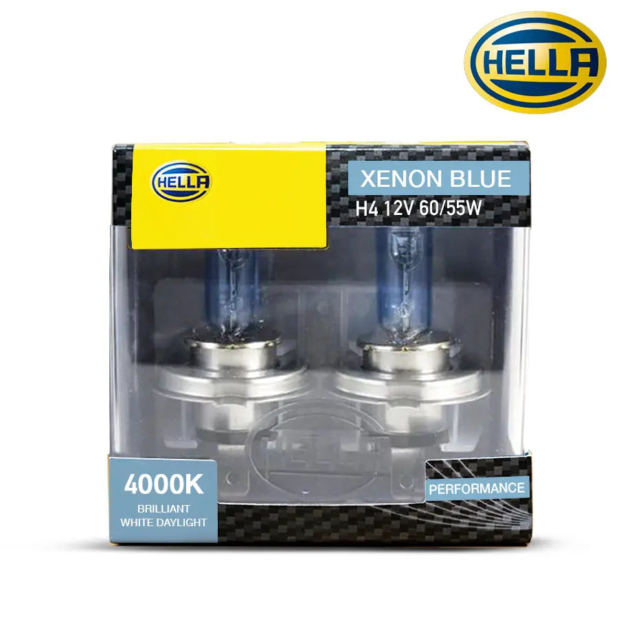 H4 Xenon Blue Halogen Bulbs 100W - High/Low Beam Headlight Upgrade For Cars, 12V