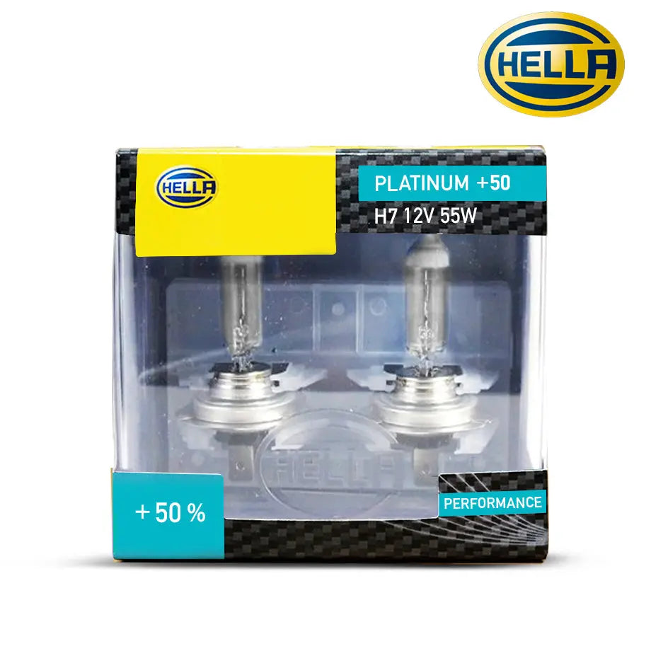 Hella H7 Platinum +50 Bulb Set Hella