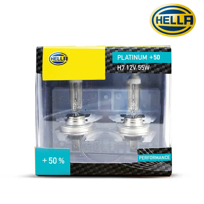 Hella H7 Platinum +50 Bulb Set Hella