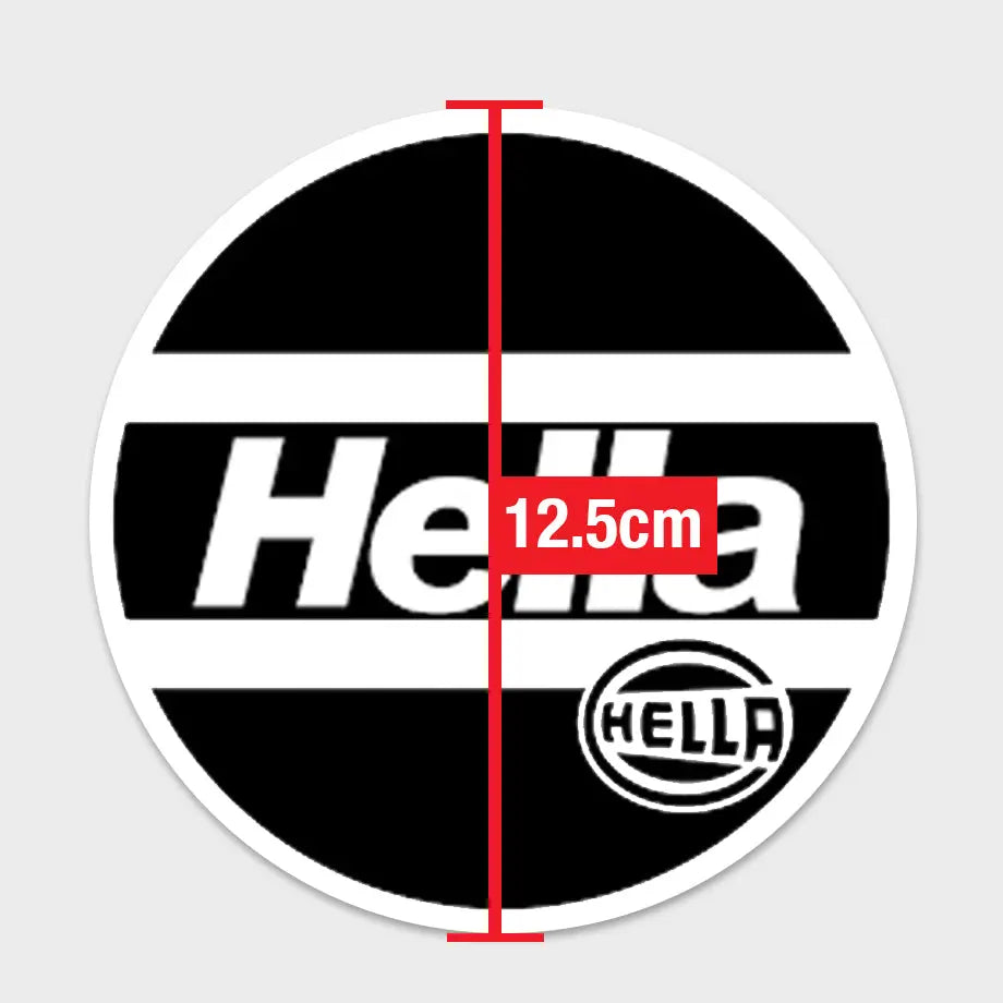 Hella Round Headlight Vinyl Stickers - (12.5cm) Max Motorsport