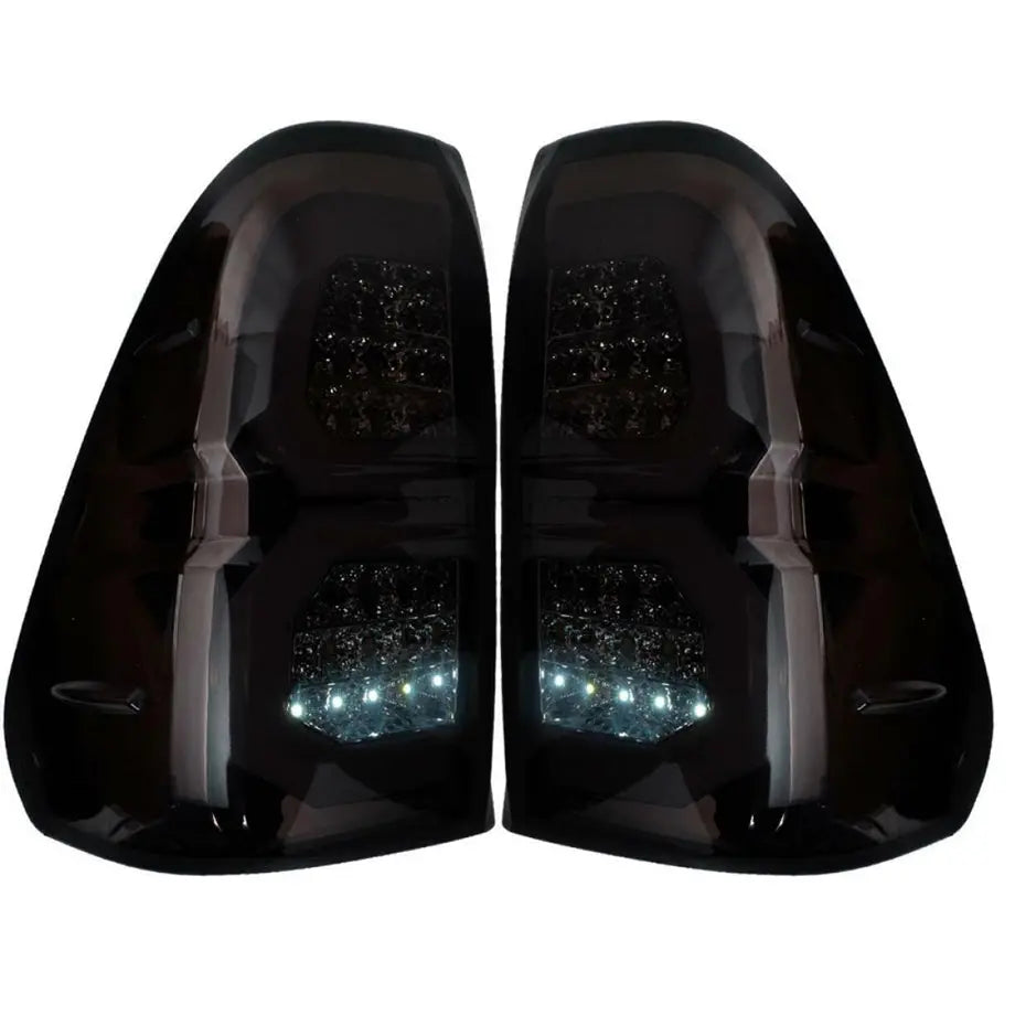Hilux Revo Smoked Black LED DRL Headlights (16-21) Max Motorsport