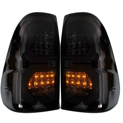 Hilux Revo Smoked Black LED DRL Headlights (16-21) Max Motorsport