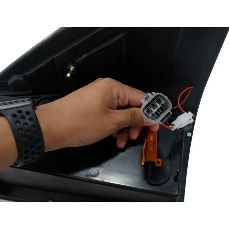 Hilux Revo Smoked Black LED DRL Headlights (16-21) Max Motorsport