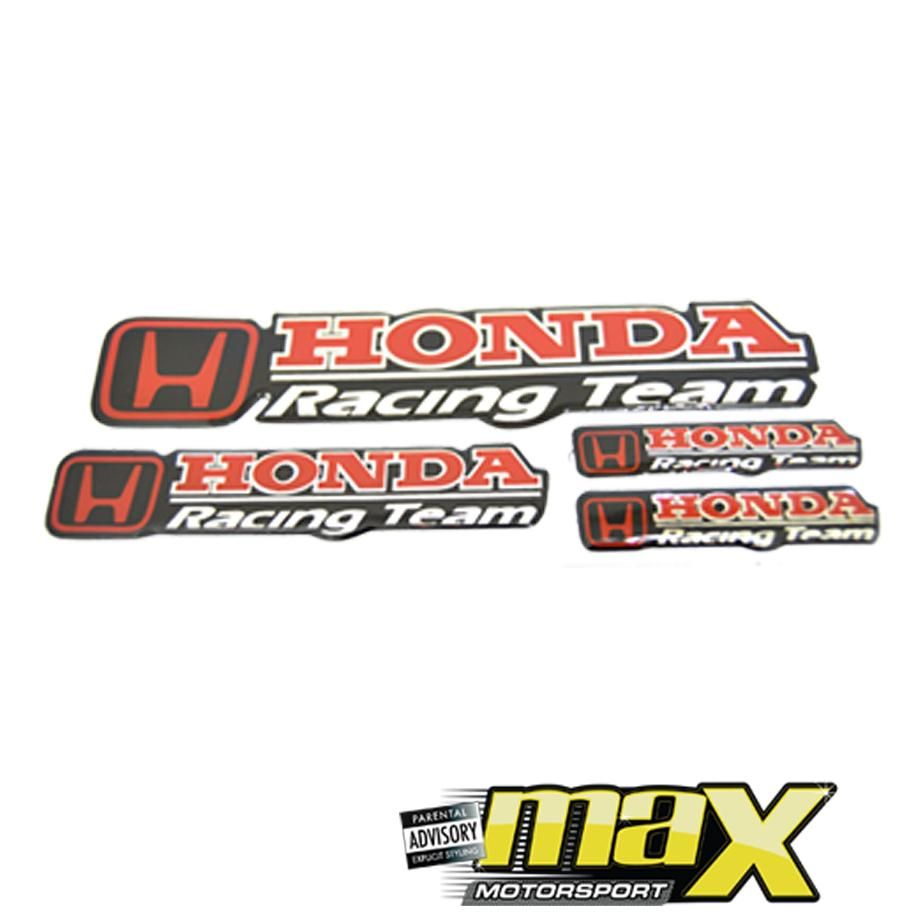 Honda 4-Piece Bubble Badge Sticker Kit maxmotorsports