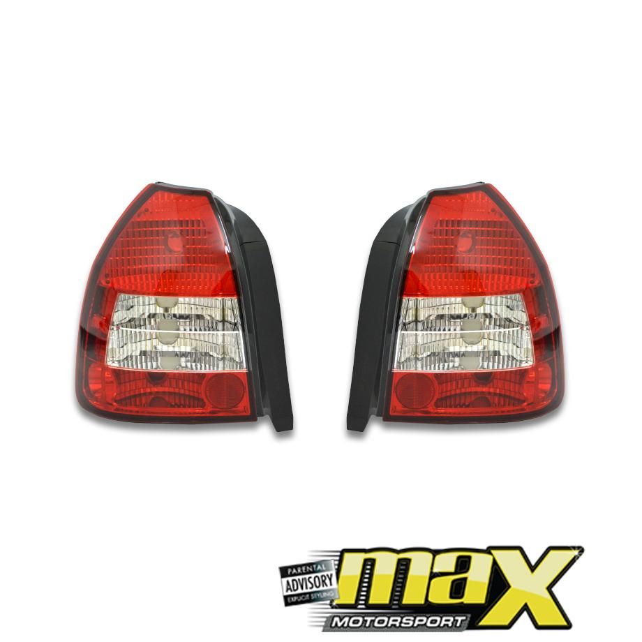 Honda Civic 3Dr Semi Clear Crystal Taillights maxmotorsports