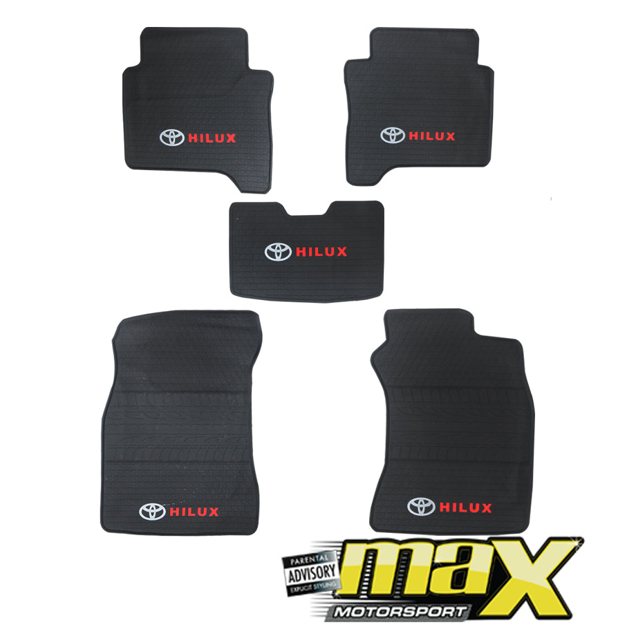 Toyota Hilux 5 Piece Rubber Floor Mats – Max Motorsport