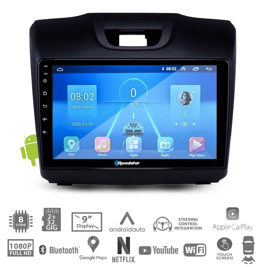 Isuzu D-Max (15-21) - 9 Inch Roadstar Android Entertainment & GPS System Roadstar