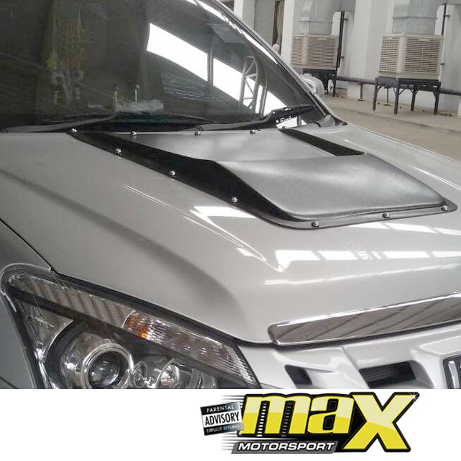 Isuzu D-max (12-16) V2 Style Matte Black Plastic Bonnet Scoop With Studs maxmotorsports