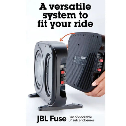 JBL Fuse 8 Inch Passive Dual Subwoofer Enclosure (200 Watts RMS) JBL Audio