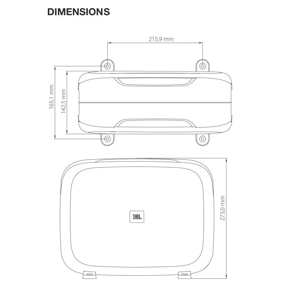 JBL Fuse 8 Inch Passive Dual Subwoofer Enclosure (200 Watts RMS) Max