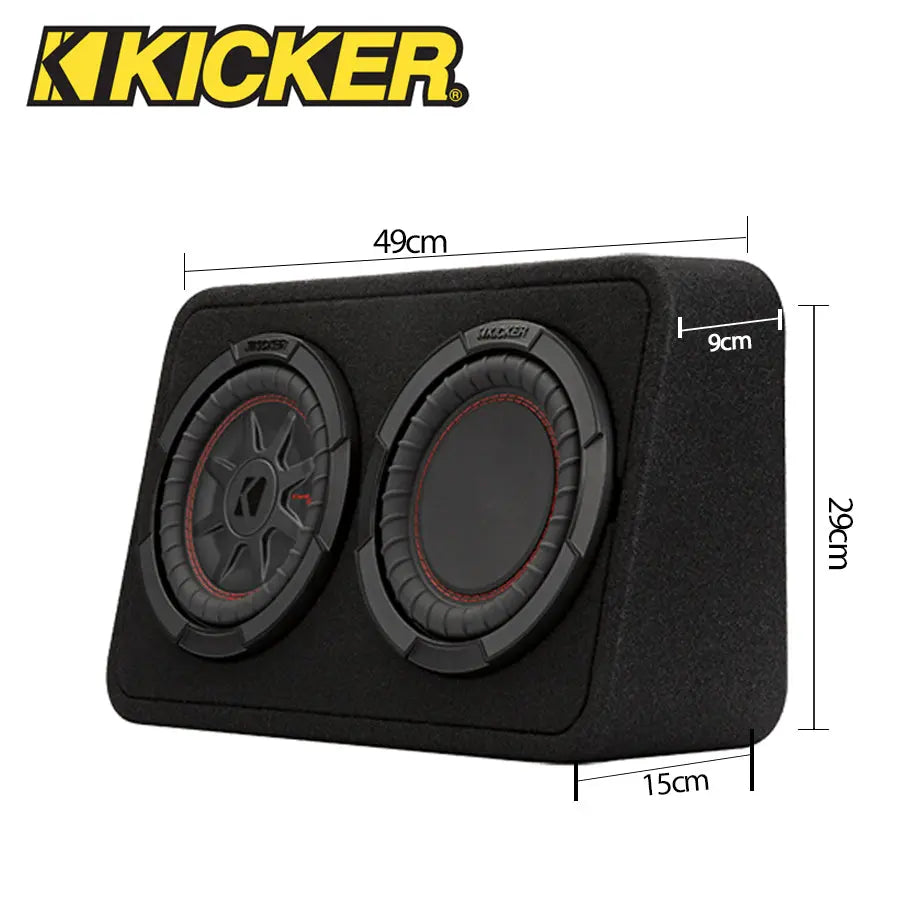 Kicker Comp RT Series 8" Slim Loaded Subwoofer Enclosure (600W) Kicker Audio