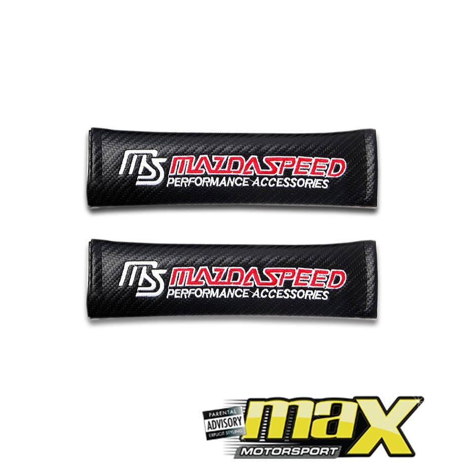 Mazdaspeed Seatbelt Pads (Carbon Look) maxmotorsports