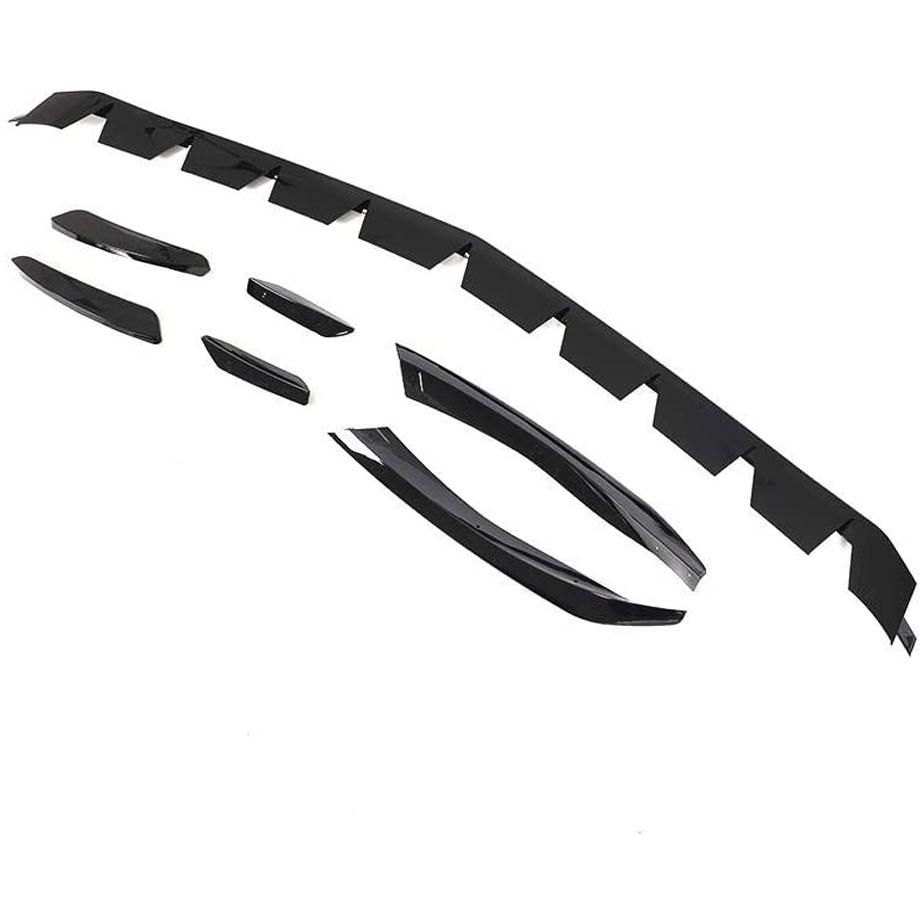 Merc A-Class W177 Sedan Gloss Black Front Lip Spoiler With Canards (7-Piece) maxmotorsports