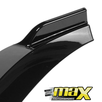 Merc W117 (14-19) Gloss Black 3-Piece Front Spoiler maxmotorsports