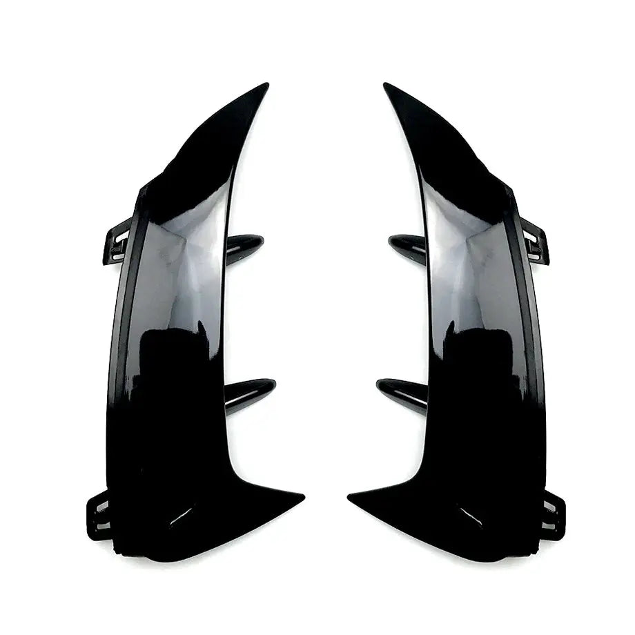 Merc W177 A-Class Hatchback Aero Style Gloss Black Rear Bumper Canards maxmotorsports