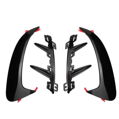 Merc W177 A-Class Sedan Aero Style Gloss Black Rear Bumper Canards maxmotorsports