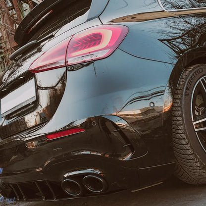 Merc W177 A45 AMG Style Gloss Black Rear Diffuser With Exhaust Outlets (19-On) Max Motorsport