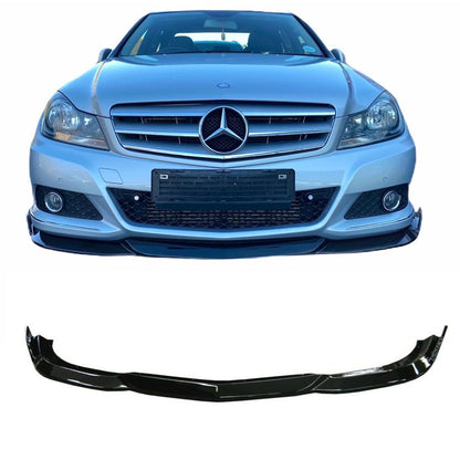 Merc W204 Gloss Black Front Spoiler Max Motorsport