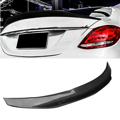 Merc W205 / C205 PSM Style Gloss Black Plastic Boot Spoiler (19-On) maxmotorsports