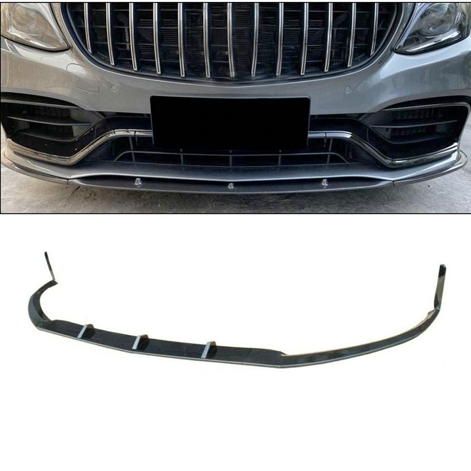 Merc W205 / C205 Style Gloss Black 5-Piece Front Spoiler (18-On) maxmotorsports