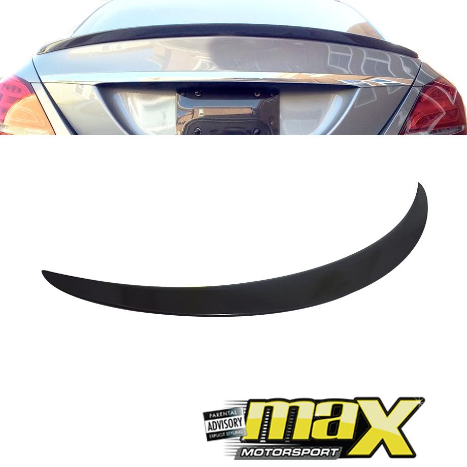 Merc W205 (14-On) Performance Style Gloss Black Plastic Boot Spoiler maxmotorsports