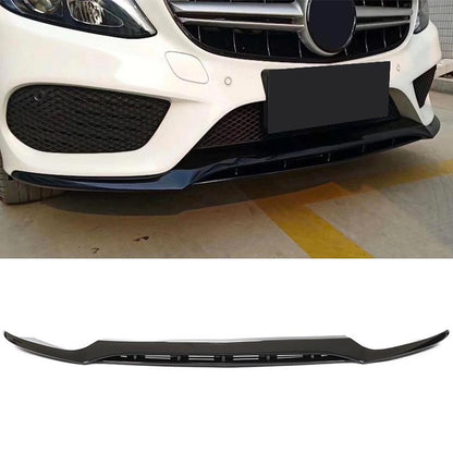 Merc W205 (15-18) C43 Style Gloss Black Plastic Front Spoiler maxmotorsports