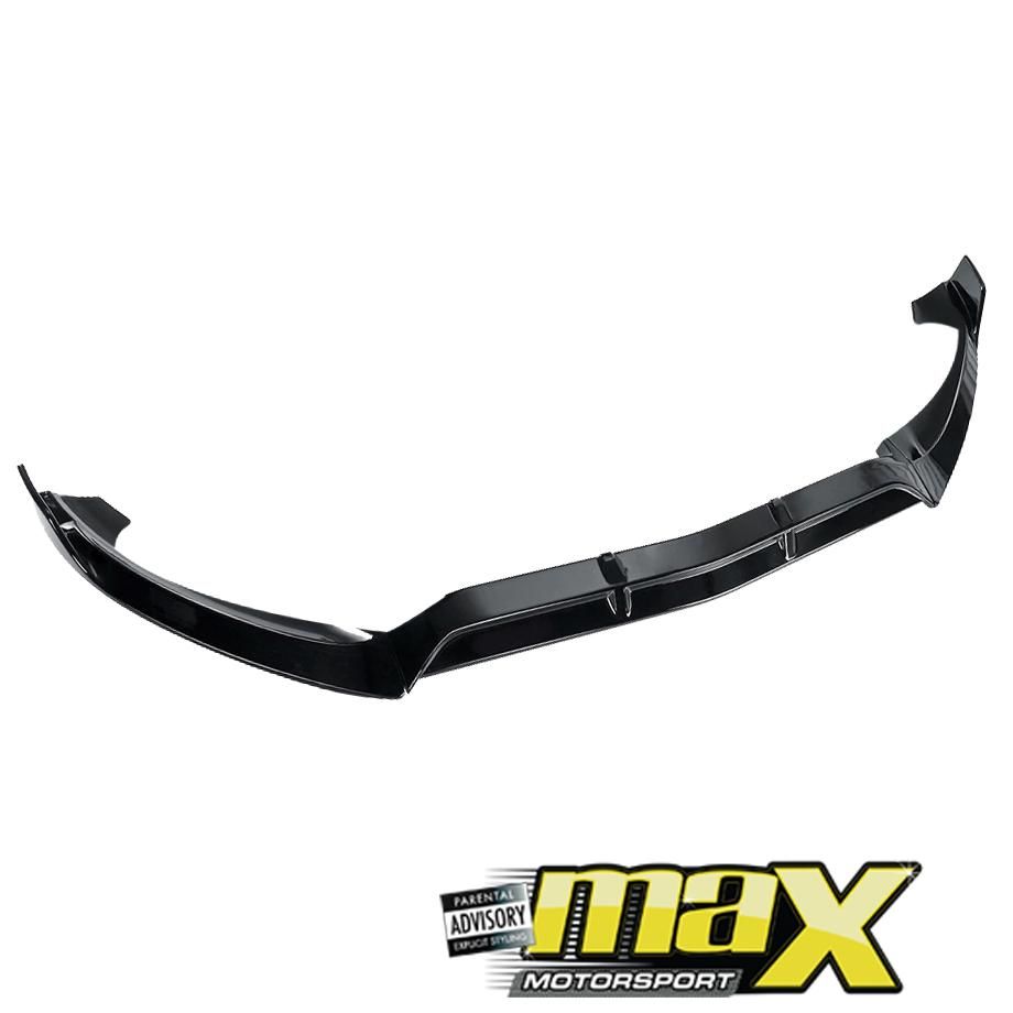 Merc W205 (15-18) Gloss Black 3-Piece Front Spoiler maxmotorsports