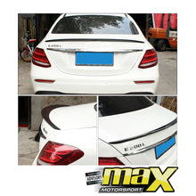 Load image into Gallery viewer, Merc W213 (17-On) AMG Style Gloss Black Plastic Boot Spoiler maxmotorsports
