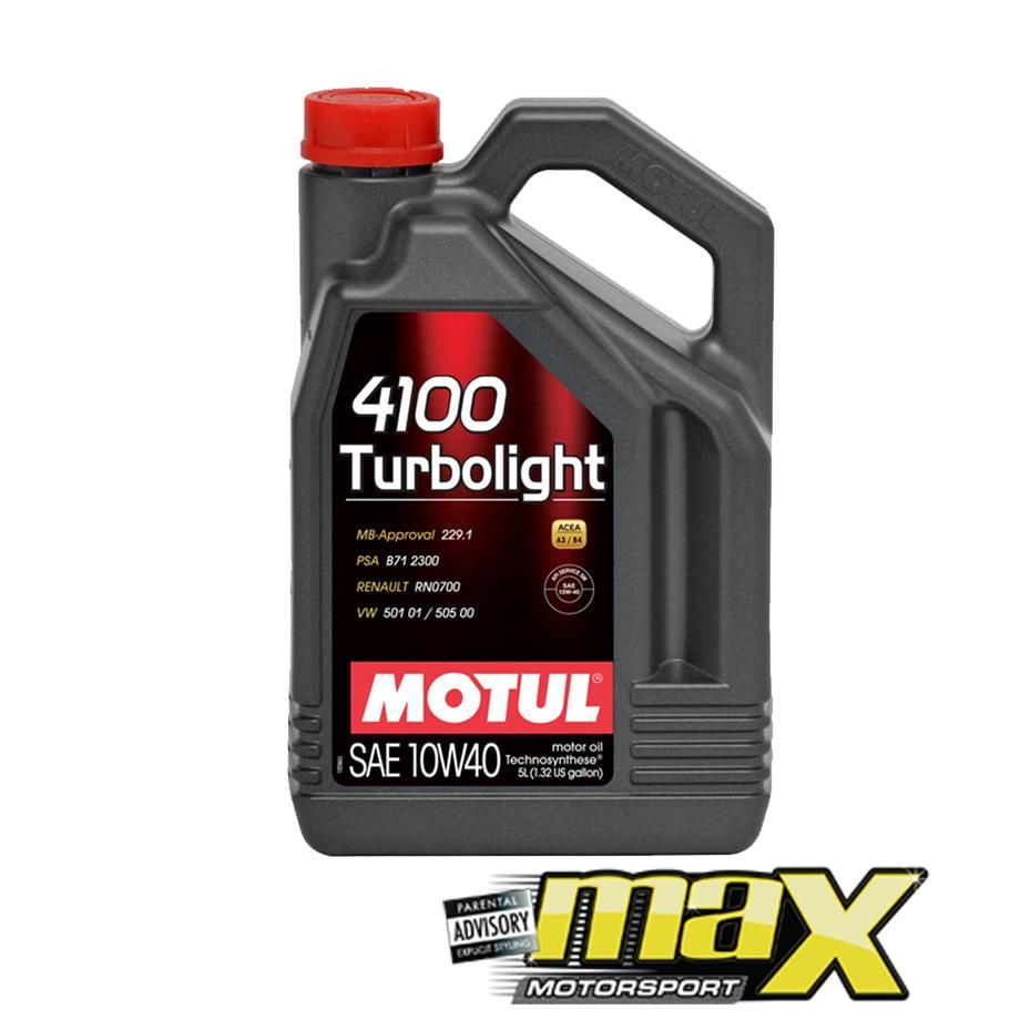 Motul 4100 Turbolight 10W-40 Car Engine Oil maxmotorsports