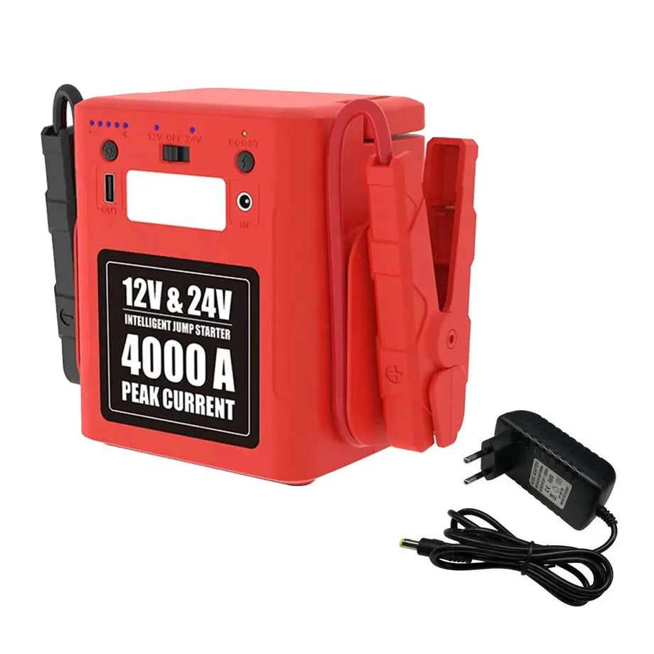 Multi-Function 12V/24V Portable Jump Start Kit 4000 Amp Max Motorsport