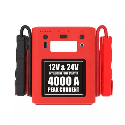 Multi-Function 12V/24V Portable Jump Start Kit 4000 Amp Max Motorsport