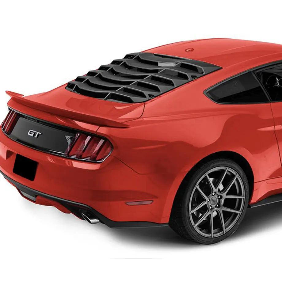 Mustang Matte Black Rear Window Louver (15-On) Max Motorsport