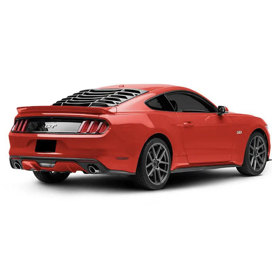 Mustang Matte Black Rear Window Louver (15-On) Max Motorsport
