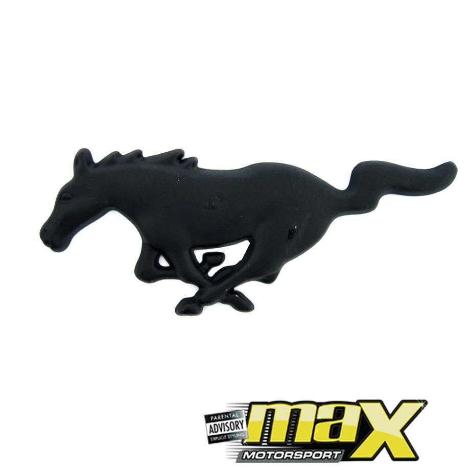 Mustang Running Horse Stick-on badge (Black) maxmotorsports