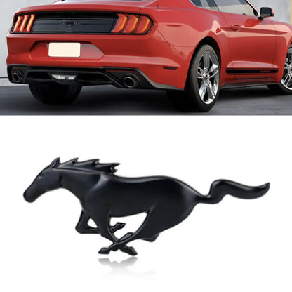 Mustang Running Horse Stick-on badge (Black) maxmotorsports