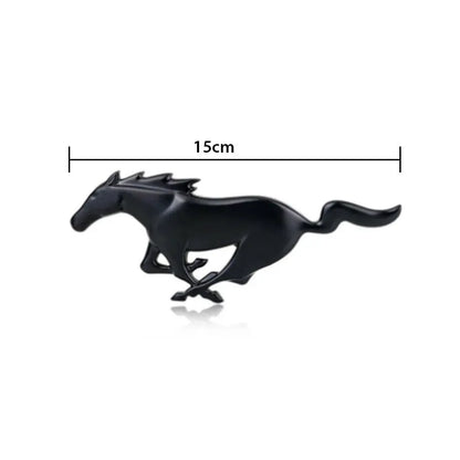 Mustang Running Horse Stick-on badge (Black) maxmotorsports