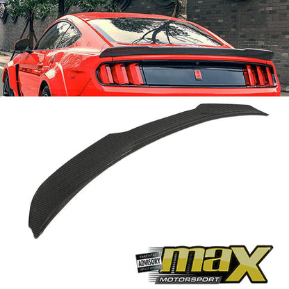 Mustang (2016-On) Carbon Look Roush Style Boot Spoiler maxmotorsports