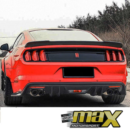 Mustang (2016-On) Carbon Look Roush Style Boot Spoiler maxmotorsports