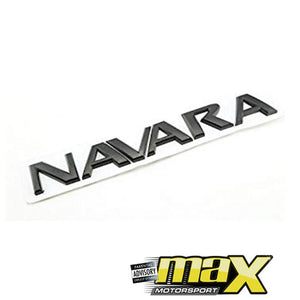 Navara Lettering Badge (Black) maxmotorsports