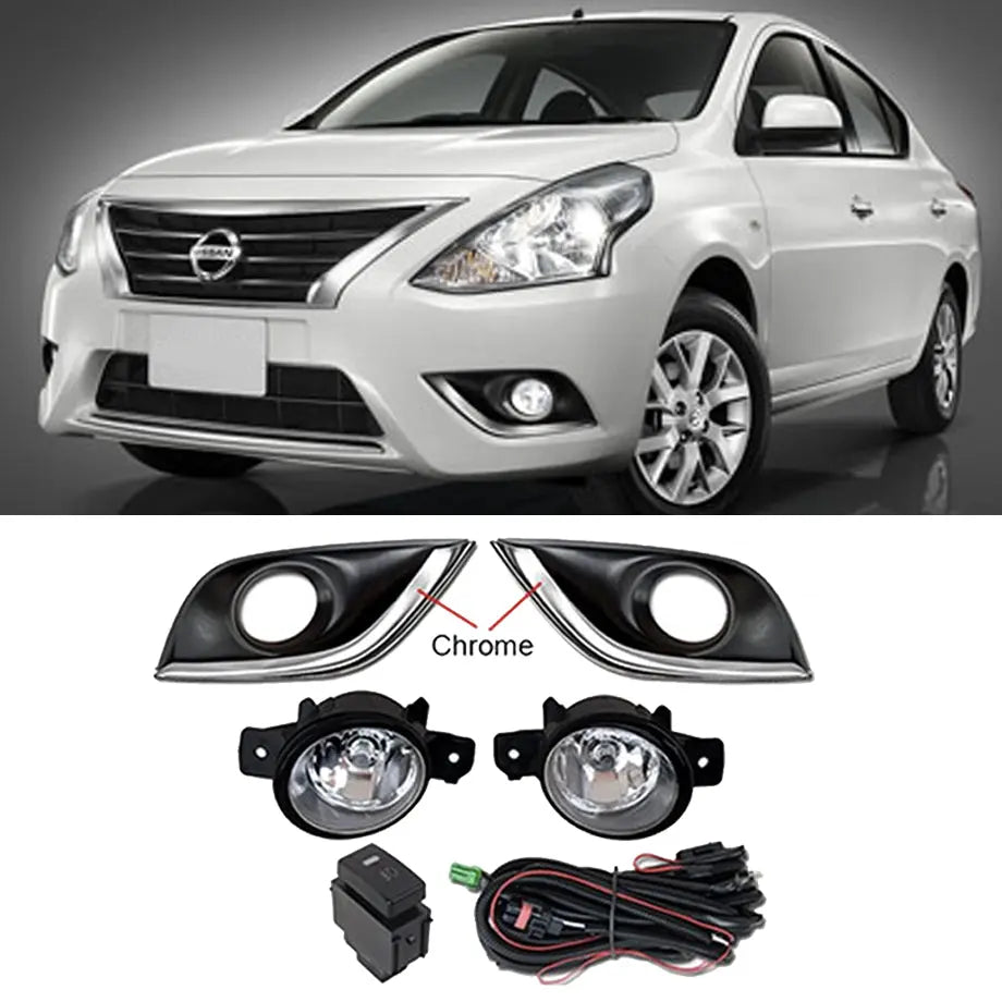 Nissan Almera (14-on) Fog Lamps With Wiring and Cover Max Motorsport