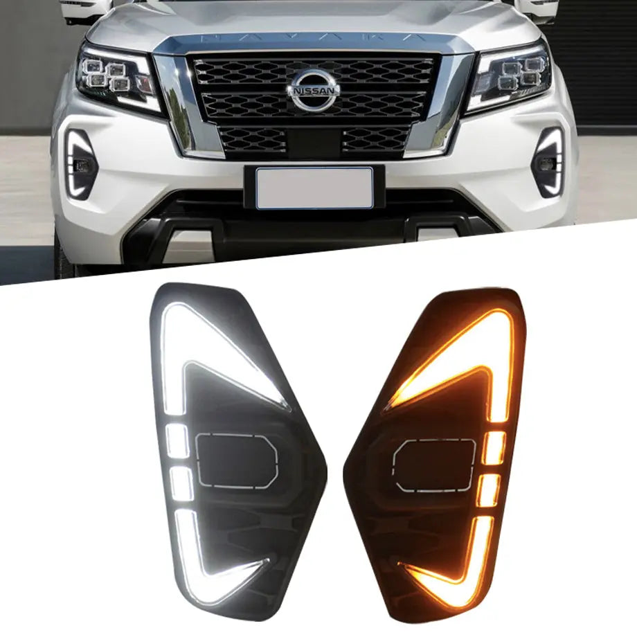 Nissan Navara Pro 4X LED Fog Surrounds With Dynamic Start Up (2021-On) maxmotorsports