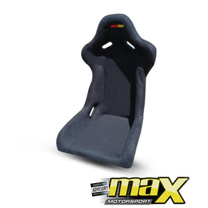 Non-Reclinable Black Suede Bucket Seats With Genuine Carbon Fibre maxmotorsports