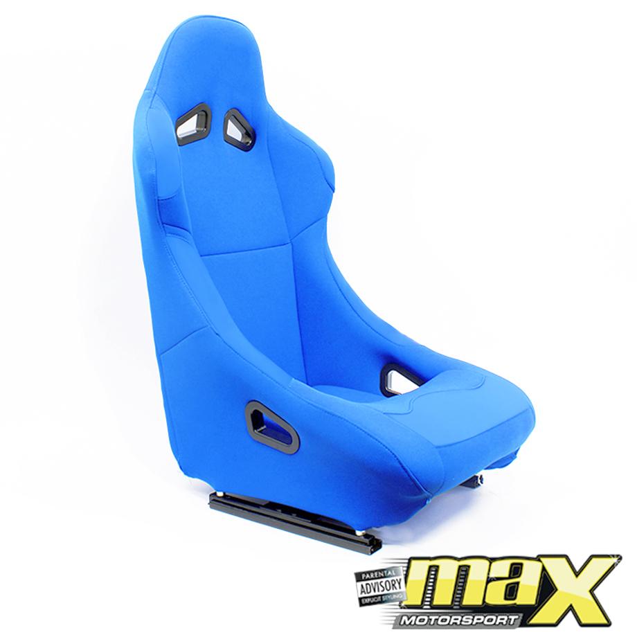 Non-Reclinable Racing Bucket Seats - (PVC + Cloth) maxmotorsports