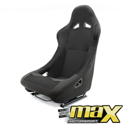 Non-Reclinable Racing Bucket Seats - (PVC + Cloth) maxmotorsports