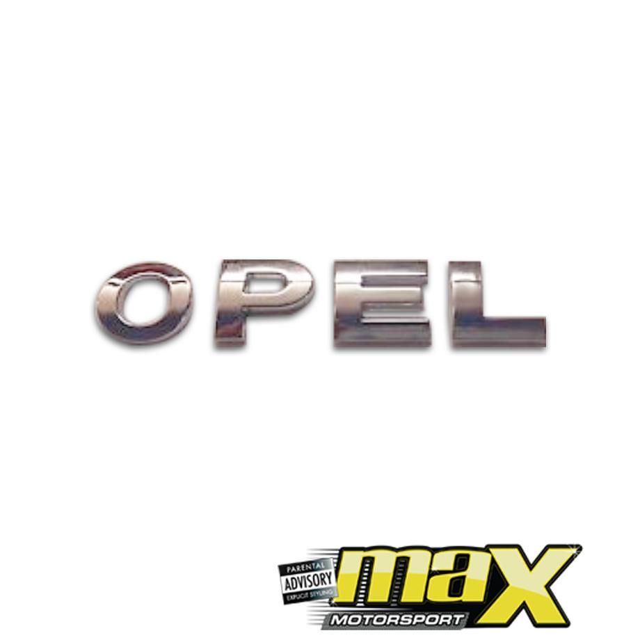 Opel Chrome Letter Emblem Sticker maxmotorsports